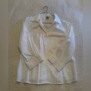 Anne Klein White Button Down Shirt XL
